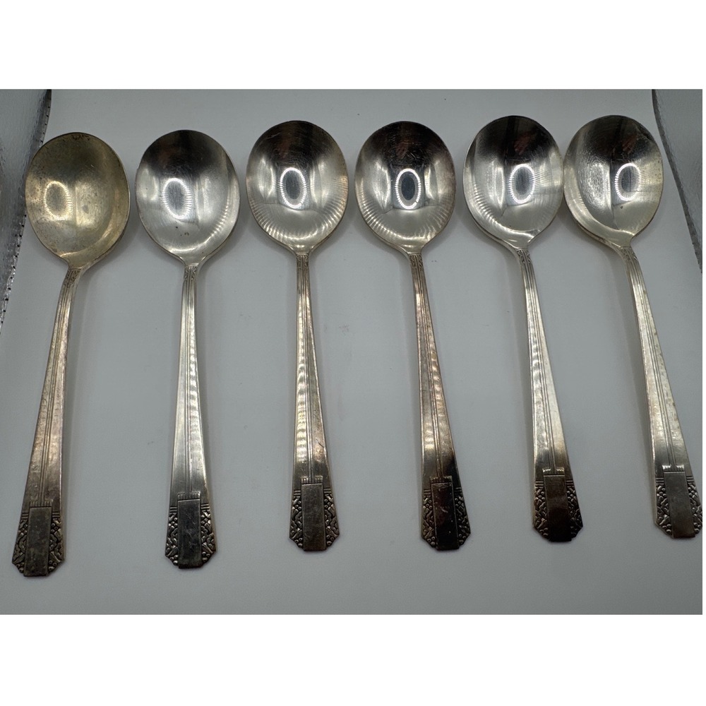Oneida Silver Park Lane Teaspoons Wm A Rogers Silverplate 1936 Set of 6 Vintage